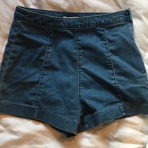 High waist denim shorts